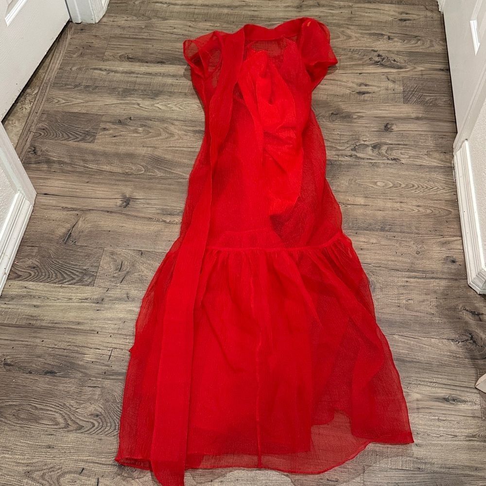 STAUD CALLUNA DRESS RED ROSE - Picture 5 of 5